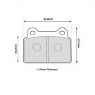 LANCER Saloon (CY/Z_A) 2.0 EVO X 10 Performance Brake Pad 8400 thumbnail
