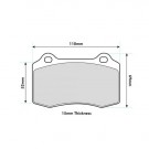 VOLVO V70 II R 2.5 T AWD Rear Performance Brake Pad 8003 thumbnail