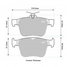 TT MK3 (FV3) 2.5 RS QUATTRO Rear PBS Performance Brake Pads 7002 thumbnail