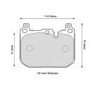 BMW 3 Series (F30, F31, F34, F35, F80 with Brembo caliper) Front Pads 8685 thumbnail