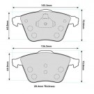 AUDI A3 (8P1) & (8PA) Front Performance Brake Pads 8601 thumbnail