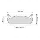 Mazda MX5 (NA) 1.6 115HP (1990-1993) Rear Pads 1180 thumbnail