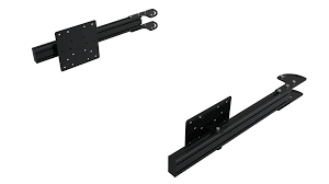 TR8020 Black Aluminium Add-on Arms for Triple Monitor Stand with VESA Mounts