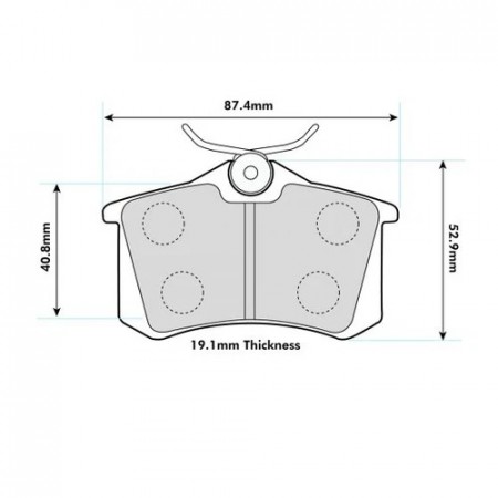 Audi A1/A2/A3/A4/A6/A8 with Lucas Rear Performance Brake Pads 1192