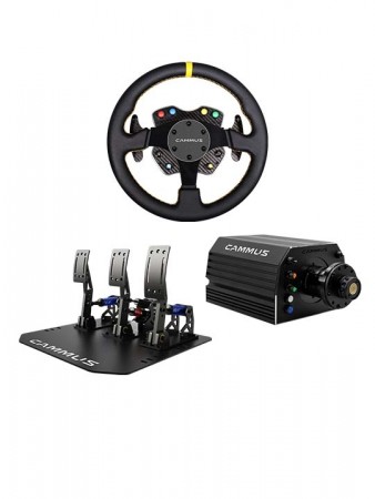 CAMMUS DDWB 15NM and LC100 Pedals and  Steering Wheel