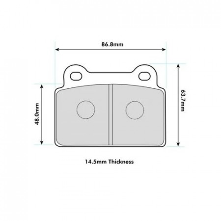 LANCER Saloon (CY/Z_A) 2.0 EVO X 10 Performance Brake Pad 8400