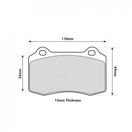 VOLVO V70 II R 2.5 T AWD Rear Performance Brake Pad 8003