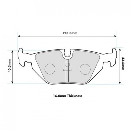 BMW All E36 Rear (excluding M3) Performance Brake Pad 8002