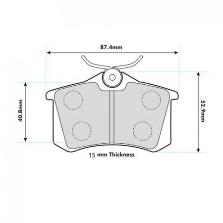 AUDI A3 (8L1) S3 Quattro Rear Performance Brake Pads 0974