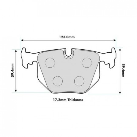 BMW M3 E46 Rear Performance Brake Pads 8422