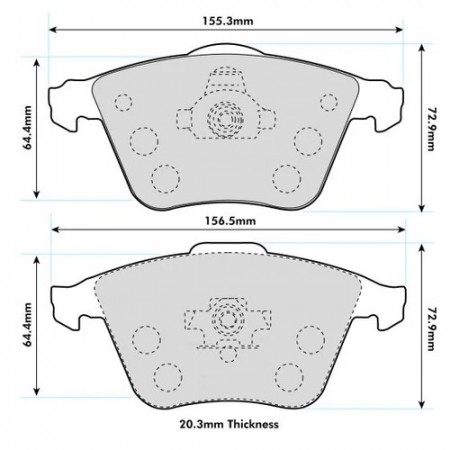 TT (8J3) & (8J9) 3.2 & 2.0Front Pads 8602