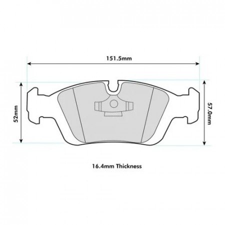BMW E46 318i/318d/320d/320i/323ci/325Ti/328i Front Performance Brake Pads PBS 8001