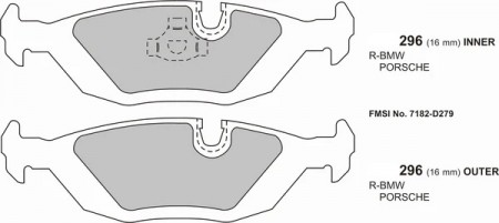 3 Series BMW E30 Performance brake pads 0296