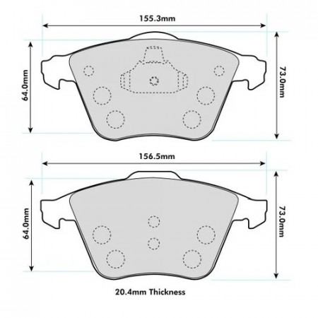 AUDI A3 (8P1) & (8PA) Front Performance Brake Pads 8601