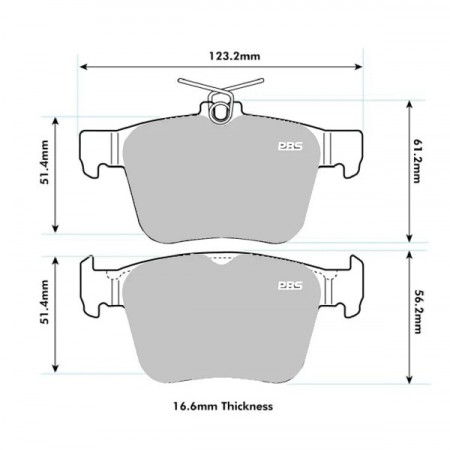 A3 SPORTBACK (8VA, 8VF) RS3 QUATTRO Rear PBS Performance Brake Pads 7002