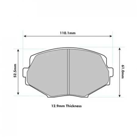 Mazda MX5 (NA) 1.8 131HP (1993-1997), 1.8 130HP (1994-1998) Front Performance Brake Pads 1282