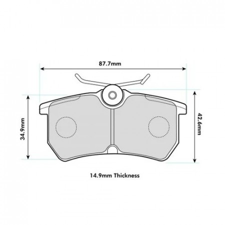 Ford Fiesta Mk7 1.0 EcoBoost Rear Performance Brake Pads 8171