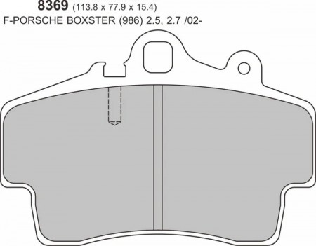 PORSCHE Boxster 987 2.9 Front Performance Brake Pads 8369