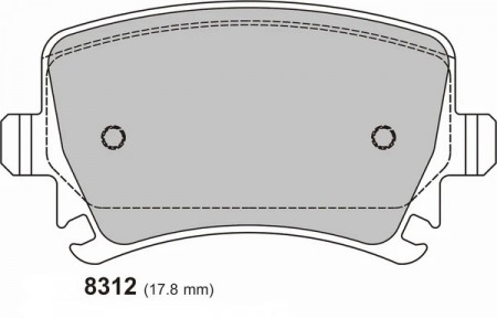 BRSCC TT CUP Rear brake pads Audi TT cup 8312