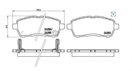 Ford Fiesta Mk6 1.0 EcoBoost Front Performance Brake Pads 8435