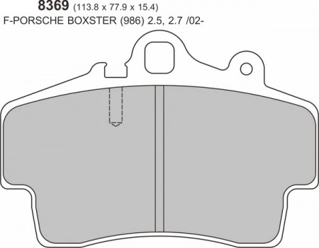 PORSCHE Boxster 986 2.5 Front Performance Brake Pads 8369